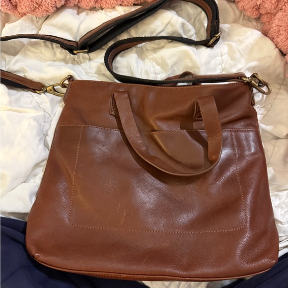 FatFace Brown Leather Tote Bag - Picture 3 of 8